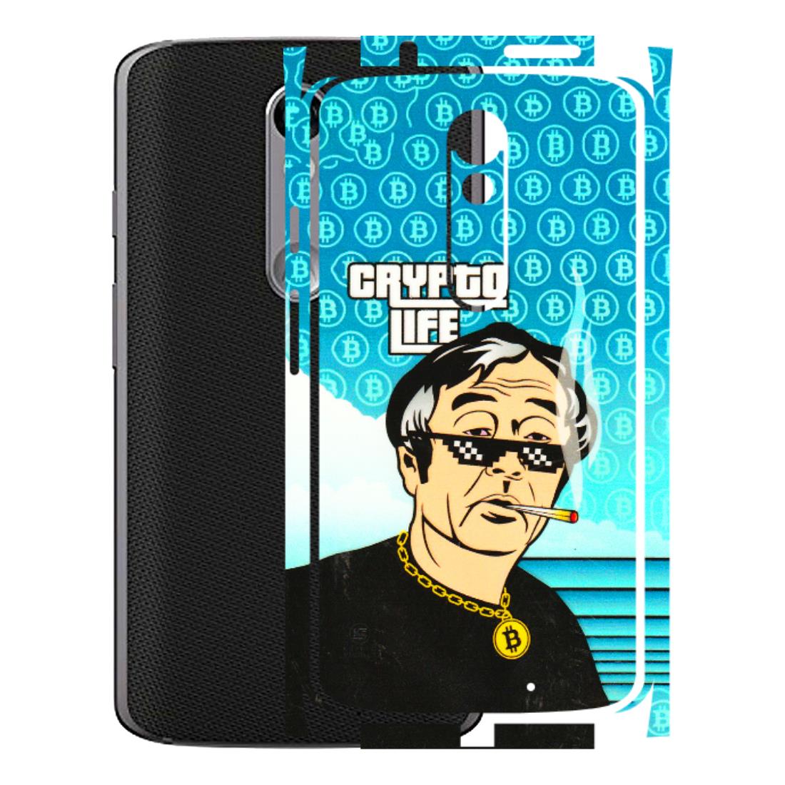 Motorola Phone Skins (All Models) - Crypto Thug Life - 3D Embossed Finish (L-179) Motorola Moto X Force