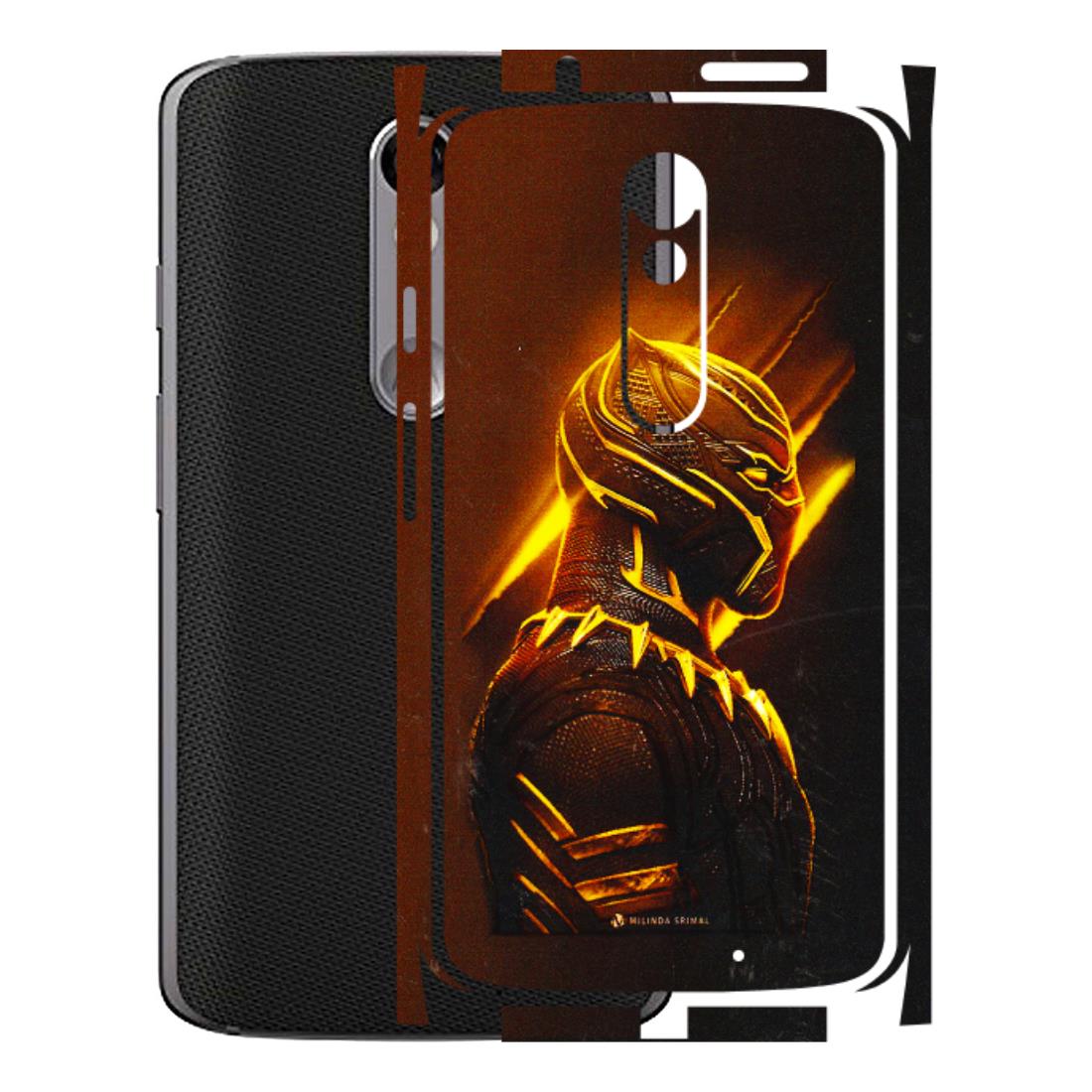 Motorola Phone Skins (All Models) - Gold Black Panther - 3D Embossed Finish (L-181) Motorola Moto X Force