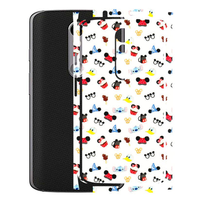 Motorola Phone Skins (All Models) - Minnie Mouse & Donald Doodles s - 3D Embossed Finish (L-194) Motorola Moto X Force