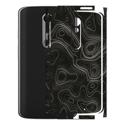 Motorola Phone Skins (All Models) - Black Swirl - 3D Embossed Finish (L-196) Motorola Moto X Force