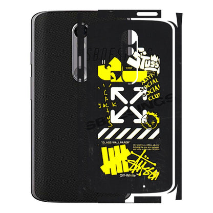 Motorola Phone Skins (All Models) - Anti Social Graffiti - 3D Embossed Finish (L-198) Motorola Moto X Force