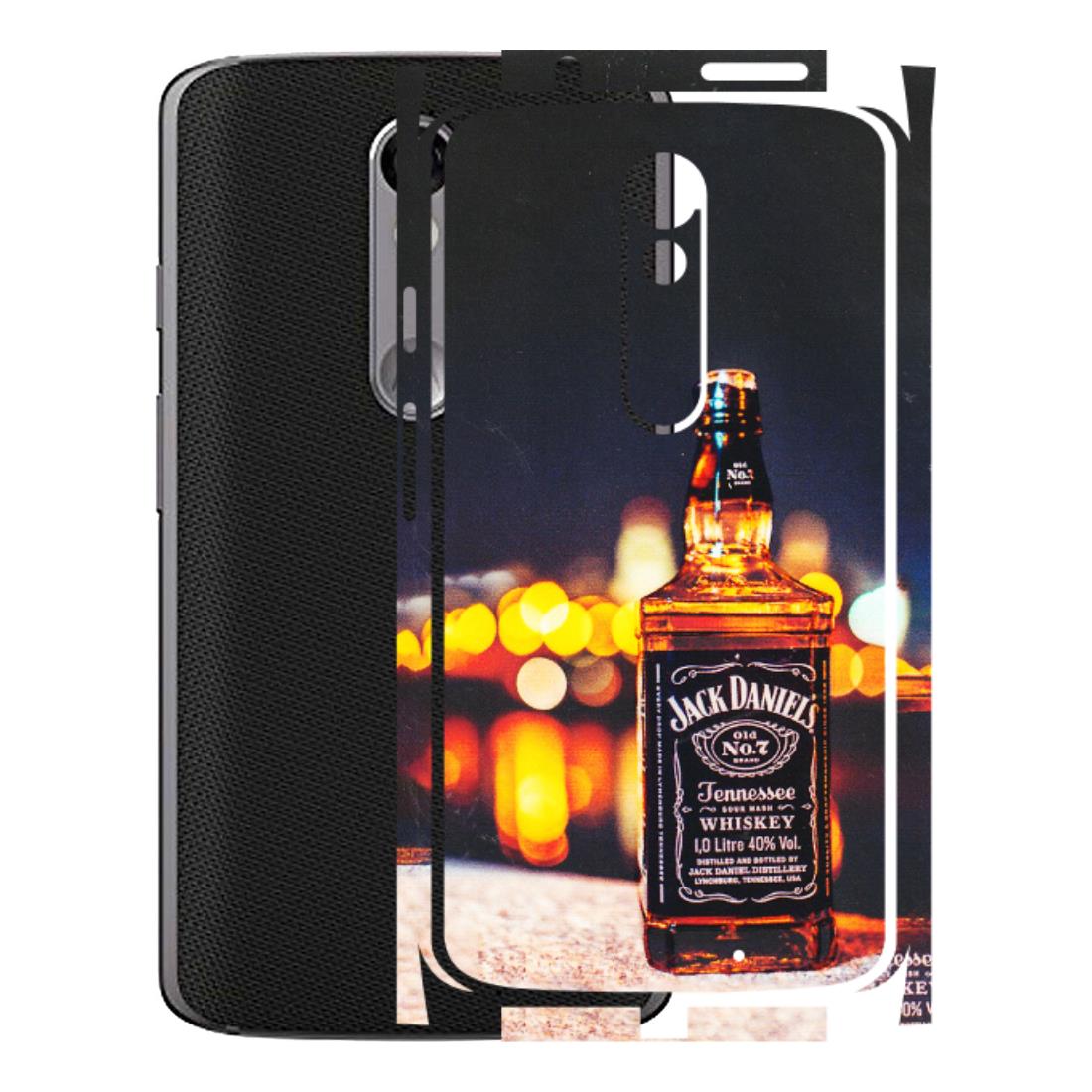 Motorola Phone Skins (All Models) - JD Whiskey Bottle - 3D Embossed Finish (L-20) Motorola Moto X Force