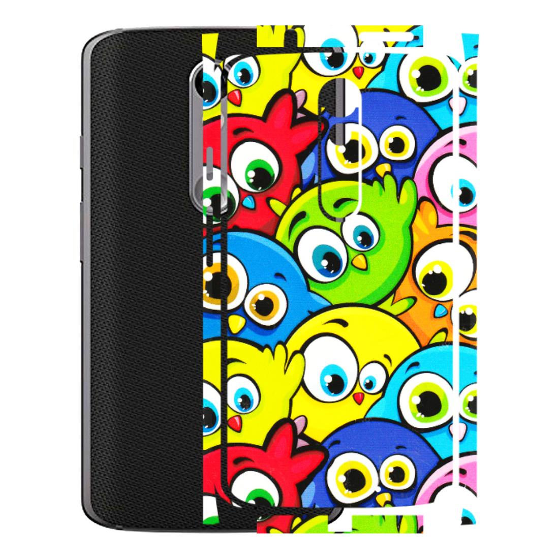 Motorola Phone Skins (All Models) - Cute Fluffy Birds - 3D Embossed Finish (L-213) Motorola Moto X Force
