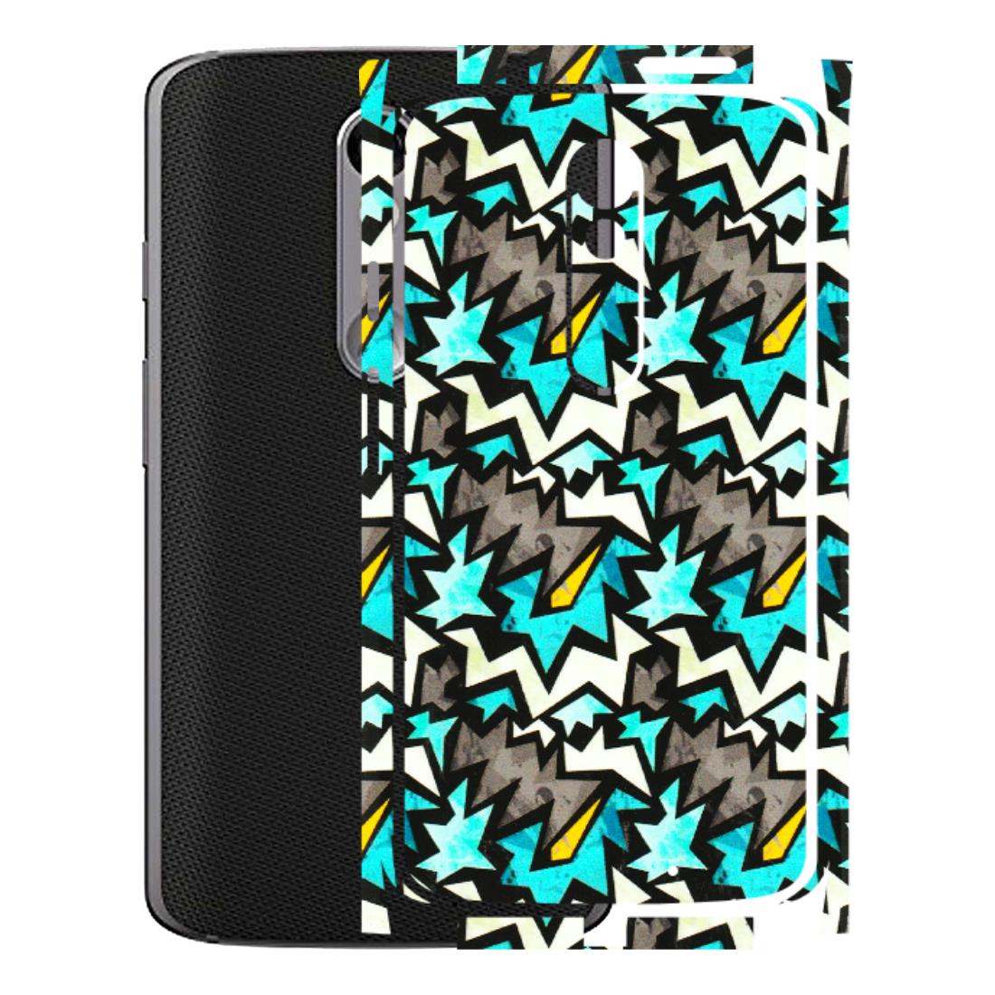 Motorola Phone Skins (All Models) - Funky Zig Zag - 3D Embossed Finish (L-223) Motorola Moto X Force