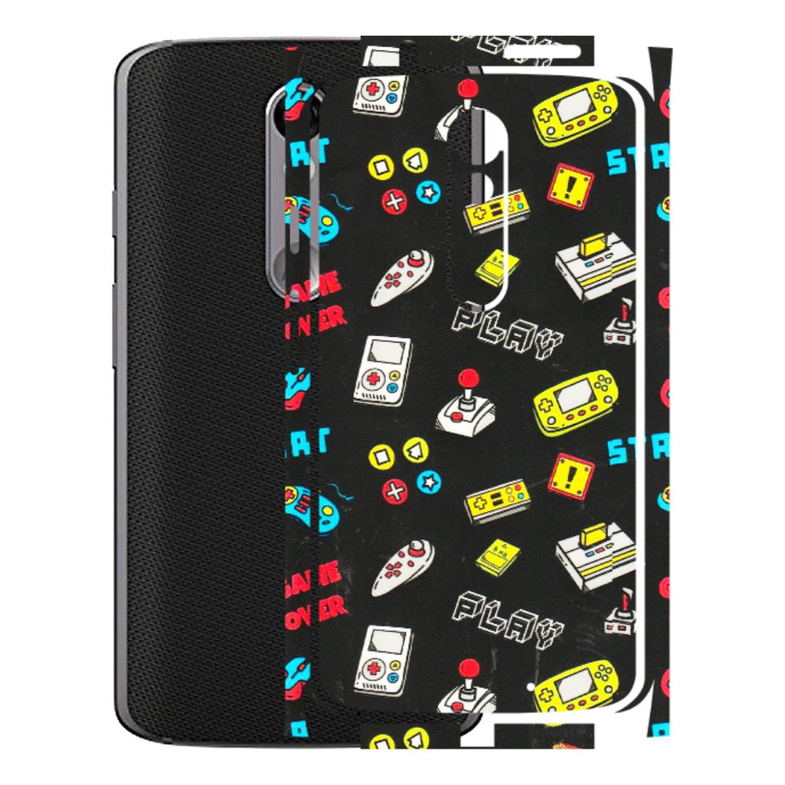 Motorola Phone Skins (All Models) - Gaming Doodles - 3D Embossed Finish (L-224) Motorola Moto X Force