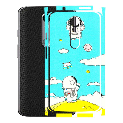 Motorola Phone Skins (All Models) - Blue Skies Astro Float - 3D Embossed Finish (L-230) Motorola Moto X Force