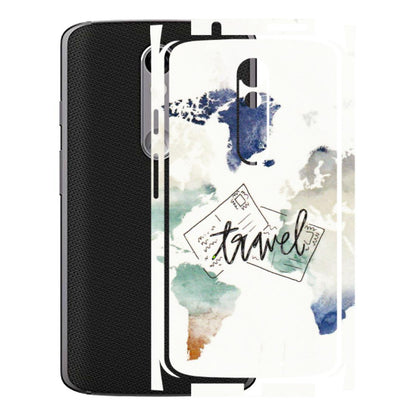 Motorola Phone Skins (All Models) - Travel The World - 3D Embossed Finish (L-232) Motorola Moto X Force
