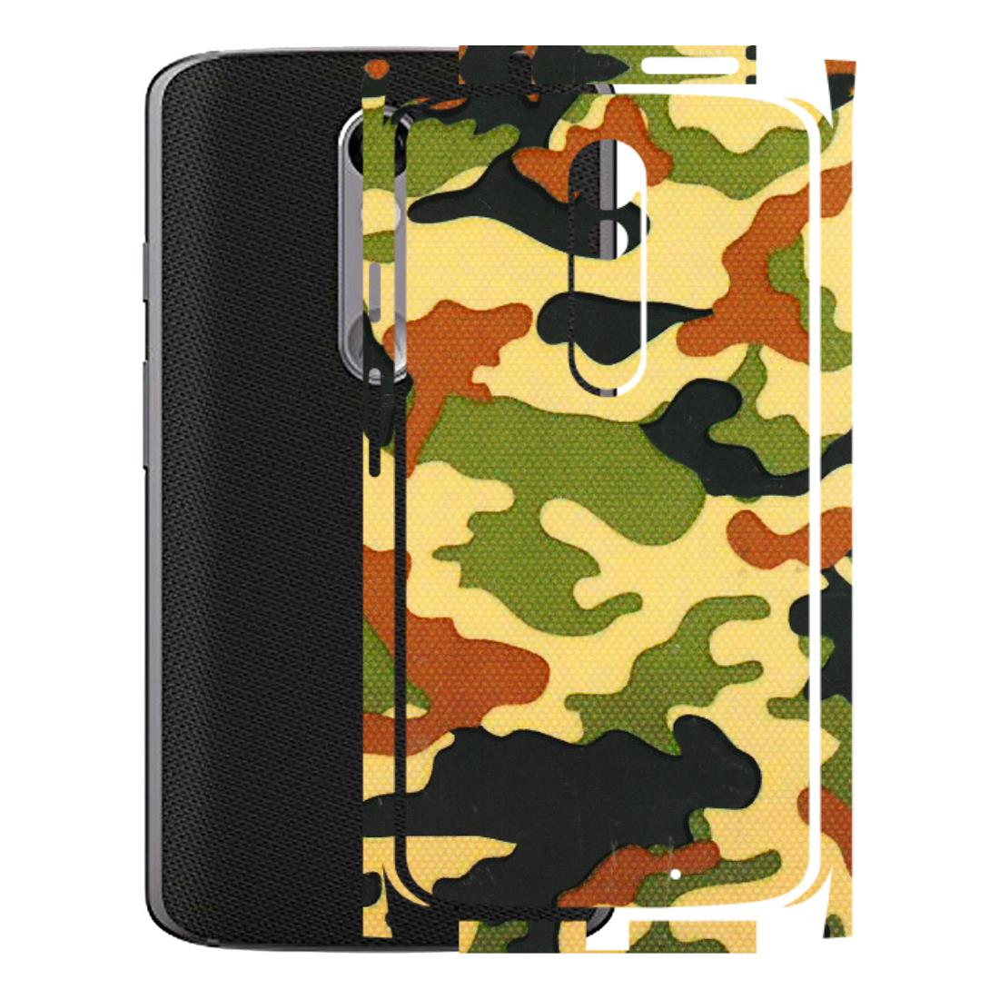 Motorola Phone Skins (All Models) - Indian Military - 3D Embossed Finish (L-234) Motorola Moto X Force