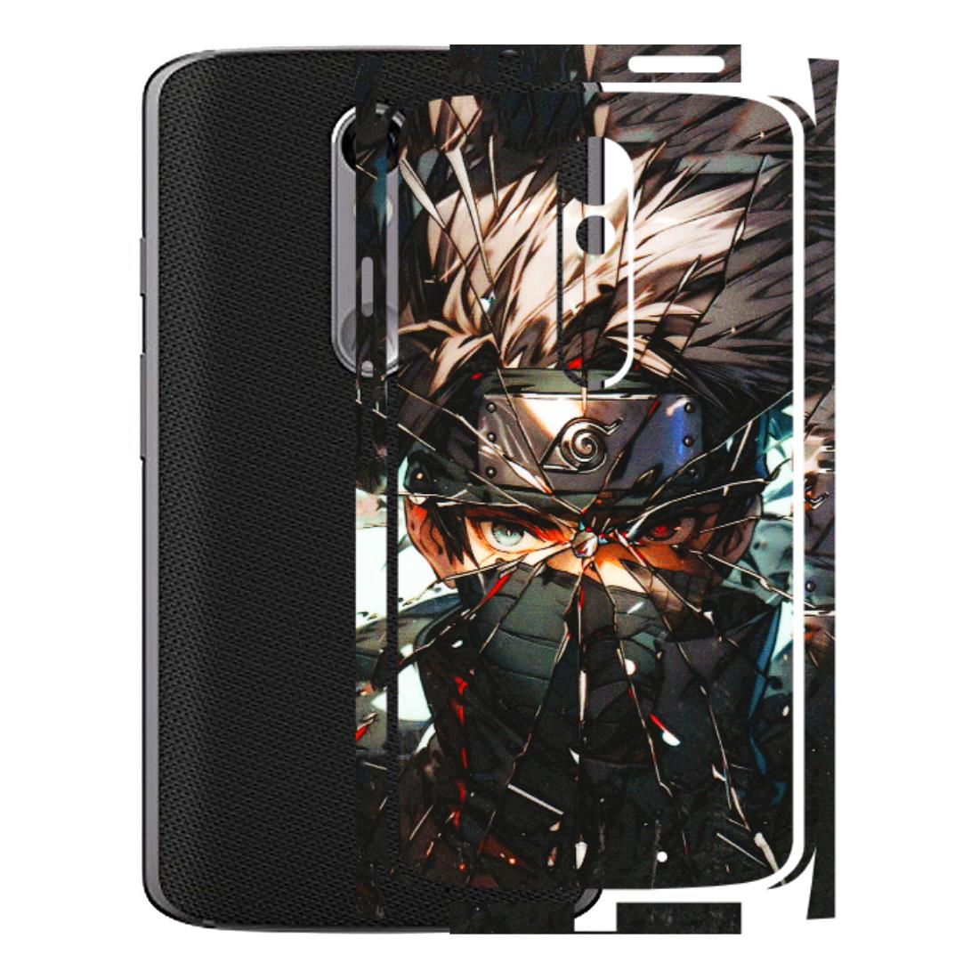 Motorola Phone Skins (All Models) - Kakashi Shattered Glass Effect - 3D Embossed Finish (L-237) Motorola Moto X Force