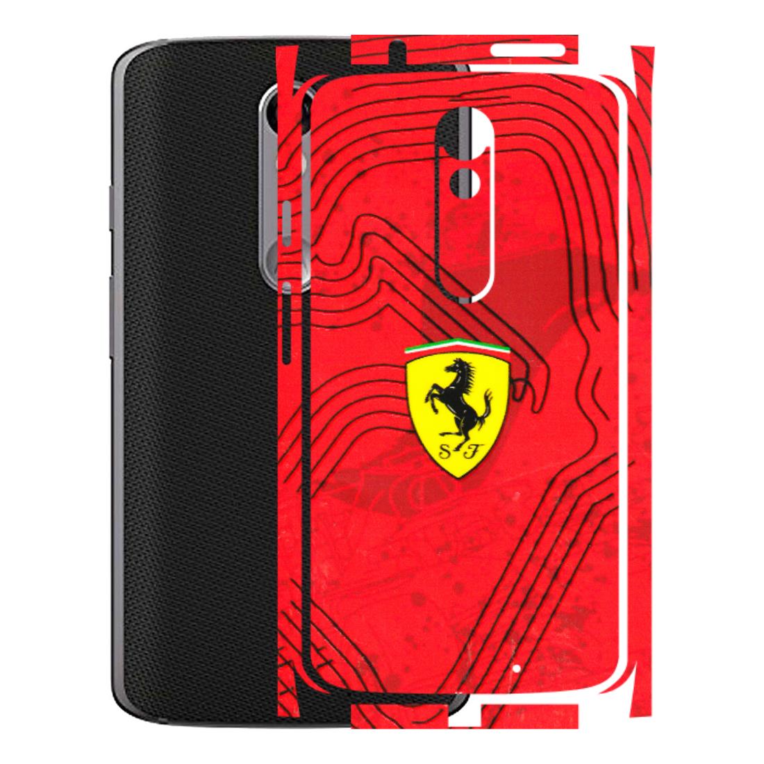 Motorola Phone Skins (All Models) - Red Ferrari Logo Stylish - 3D Embossed Finish (L-238) Motorola Moto X Force