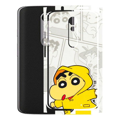 Motorola Phone Skins (All Models) - Yellow Shinchan Comic - 3D Embossed Finish (L-246) Motorola Moto X Force