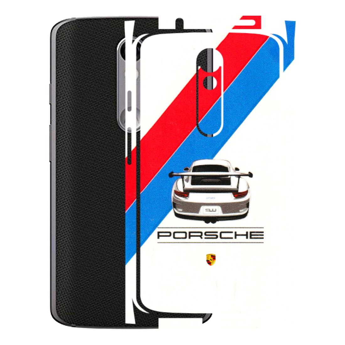 Motorola Phone Skins (All Models) - Porche Car Sober Logo - 3D Embossed Finish (L-248) Motorola Moto X Force