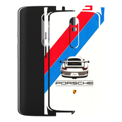Motorola Phone Skins (All Models) - Porche Car Sober Logo - 3D Embossed Finish (L-248) Motorola Moto X Force