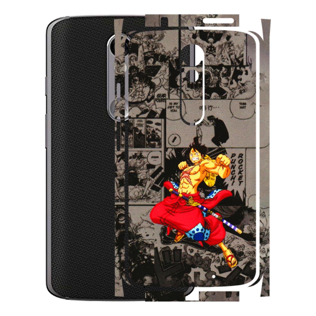 Motorola Phone Skins (All Models) - One Piece Rocket Punch Manga - 3D Embossed Finish (L-25) Motorola Moto X Force