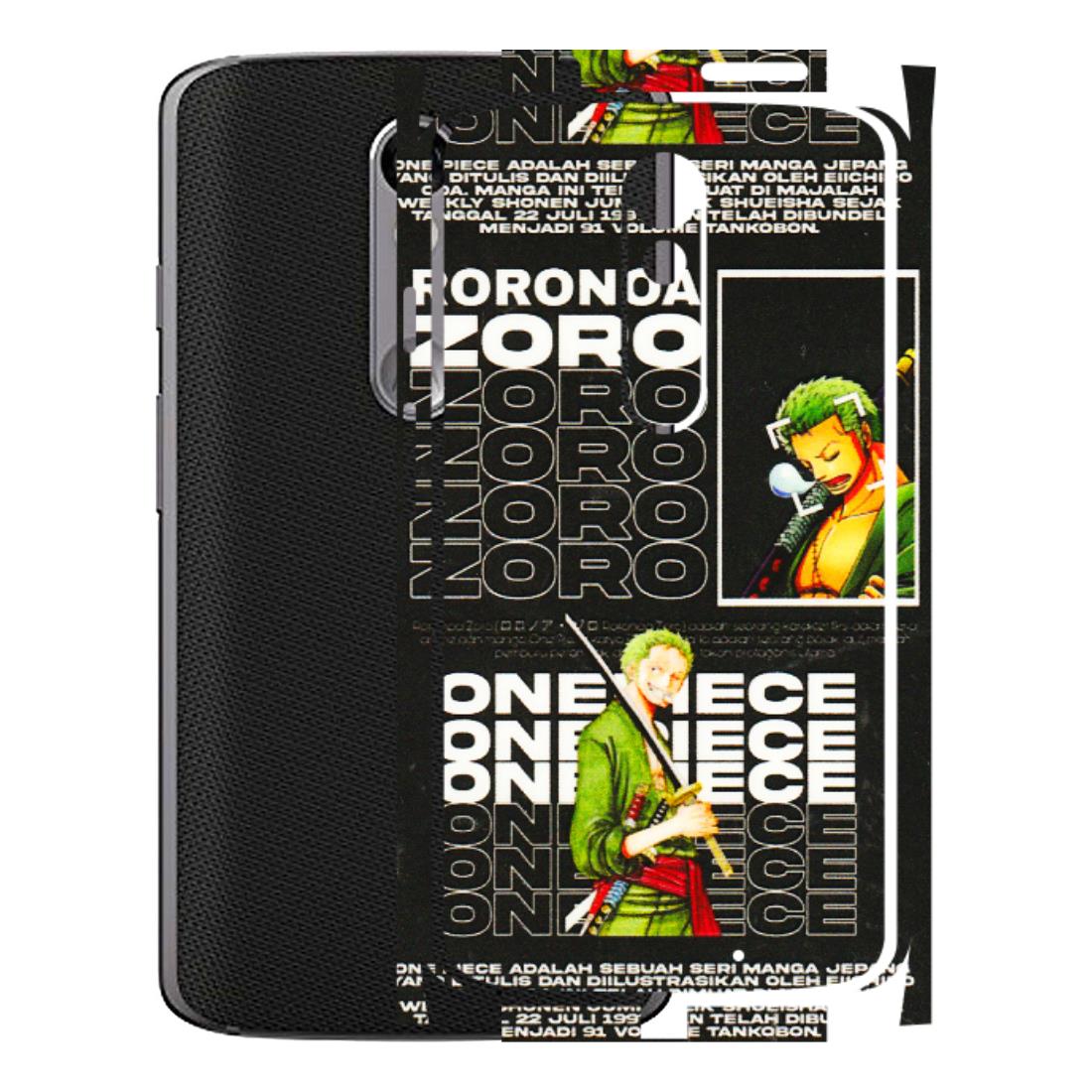 Motorola Phone Skins (All Models) - One Piece Zoro - 3D Embossed Finish (L-250) Motorola Moto X Force
