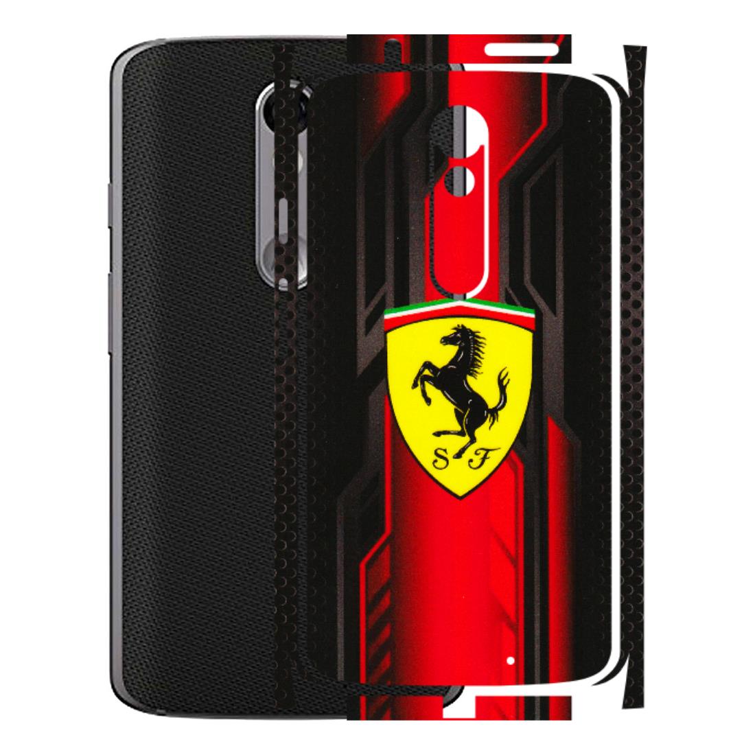 Motorola Phone Skins (All Models) - Black Ferrari Logo - 3D Embossed Finish (L-253) Motorola Moto X Force