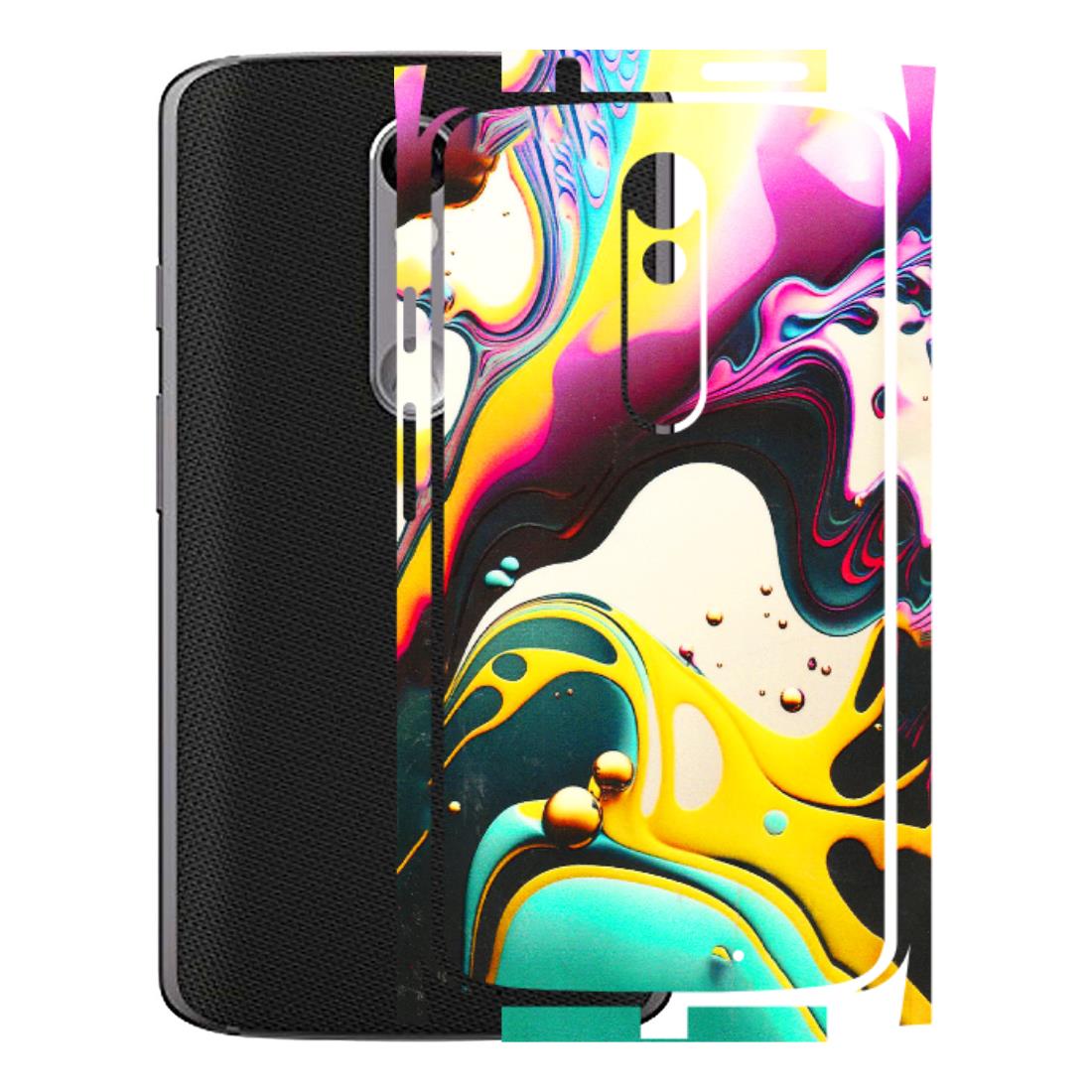 Motorola Phone Skins (All Models) - Multicolor Abstract pattern - 3D Embossed Finish (L-254) Motorola Moto X Force