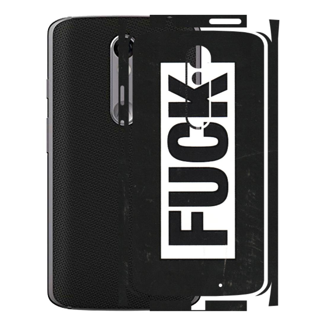 Motorola Phone Skins (All Models) - The F Word - 3D Embossed Finish (L-255) Motorola Moto X Force