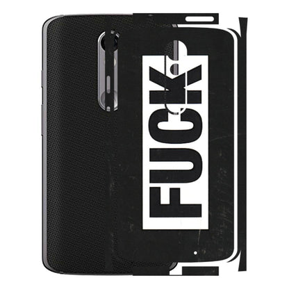 Motorola Phone Skins (All Models) - The F Word - 3D Embossed Finish (L-255) Motorola Moto X Force