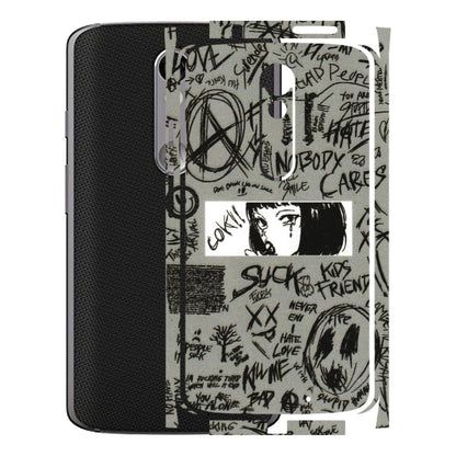 Motorola Phone Skins (All Models) - Never Have Love Anime - 3D Embossed Finish (L-260) Motorola Moto X Force