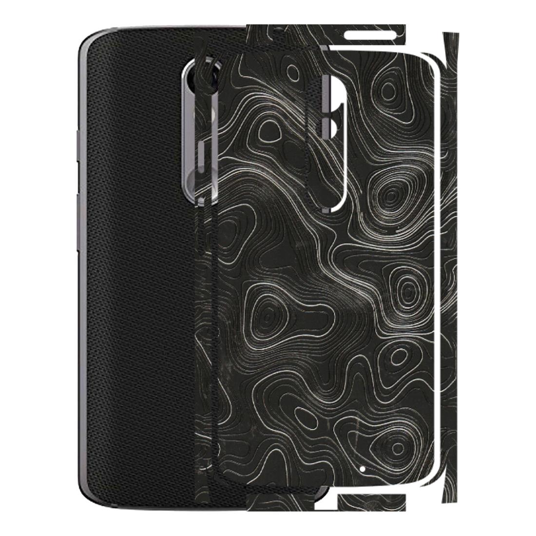 Motorola Phone Skins (All Models) - Abstract White Line Map - 3D Embossed Finish (L-269) Motorola Moto X Force