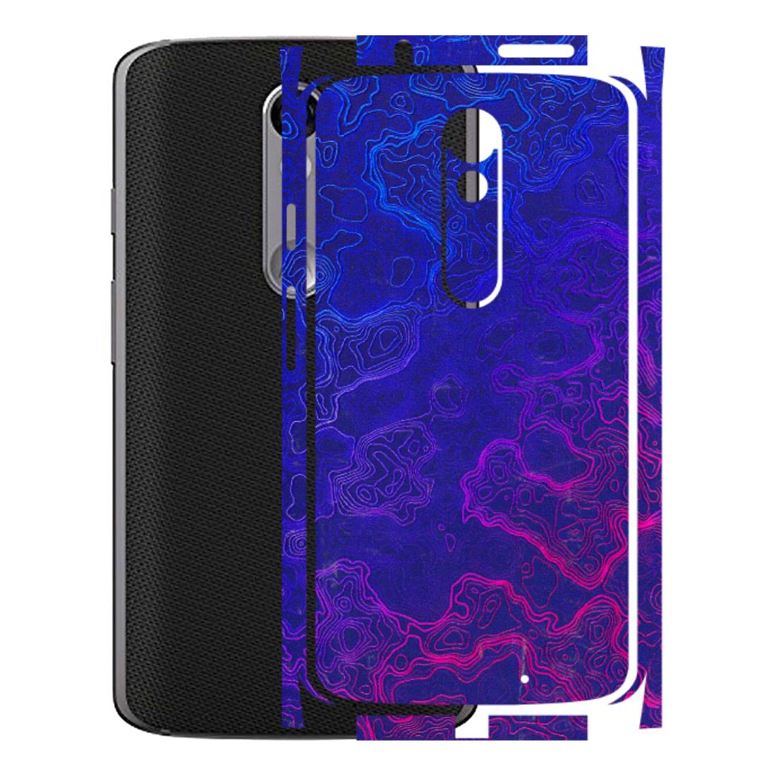 Motorola Phone Skins (All Models) - Purple Ripples Swirl - 3D Embossed Finish (L-314) Motorola Moto X Force