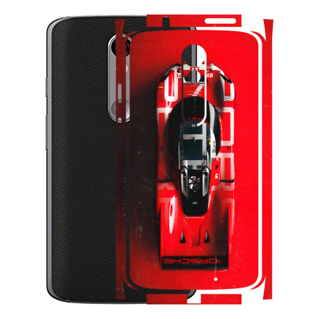 Motorola Phone Skins (All Models) - Red Porsche Car Logo - 3D Embossed Finish (L-315) Motorola Moto X Force