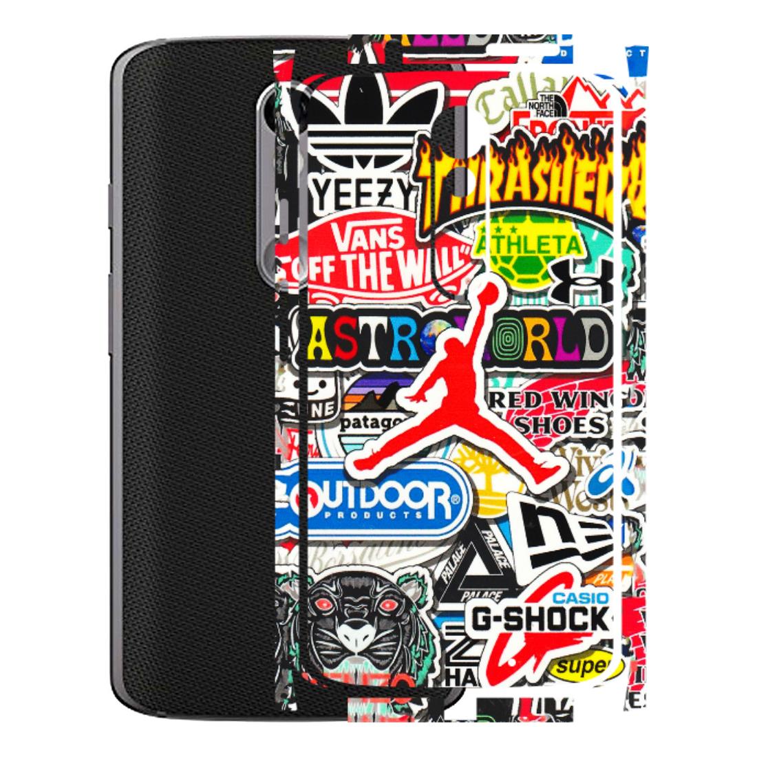 Motorola Phone Skins (All Models) - Multi Brands Sticker Graffiti - 3D Embossed Finish (L-37) Motorola Moto X Force