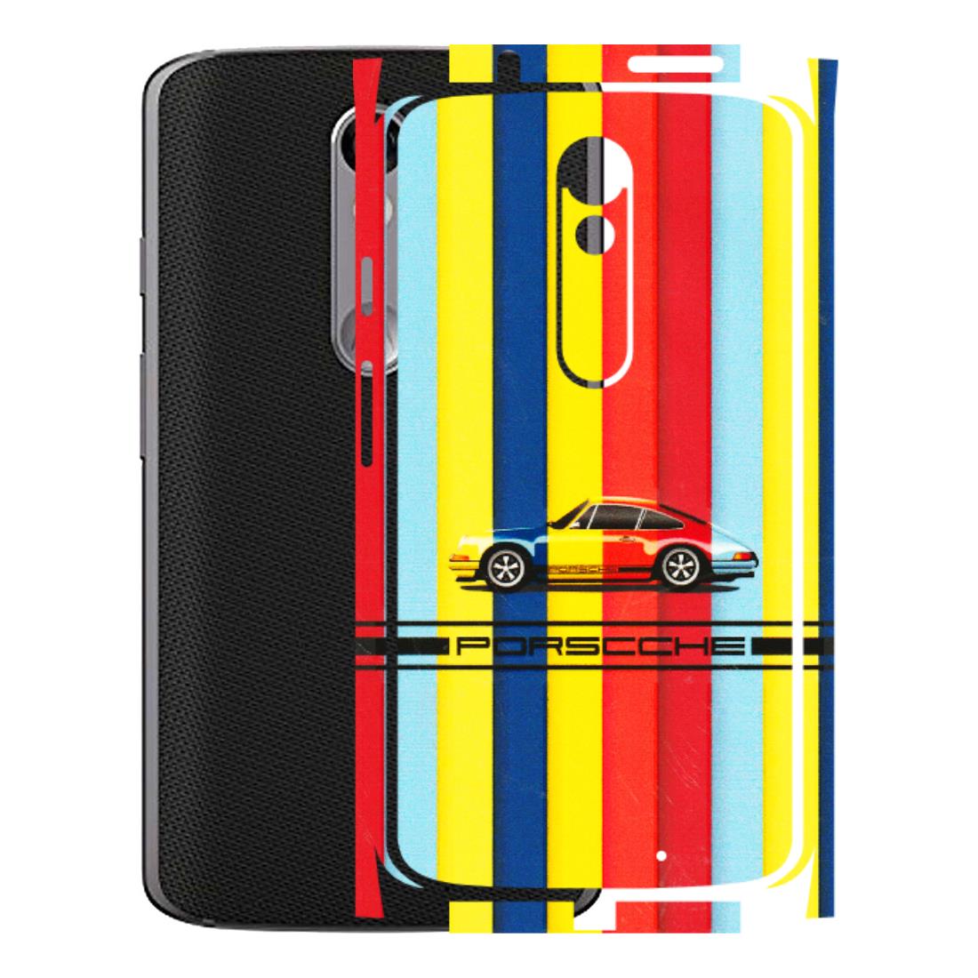 Motorola Phone Skins (All Models) - Multicolour Porche - 3D Embossed Finish (L-39) Motorola Moto X Force