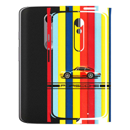 Motorola Phone Skins (All Models) - Multicolour Porche - 3D Embossed Finish (L-39) Motorola Moto X Force