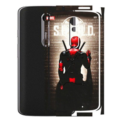 Motorola Phone Skins (All Models) - Deadpool - 3D Embossed Finish (L-56) Motorola Moto X Force