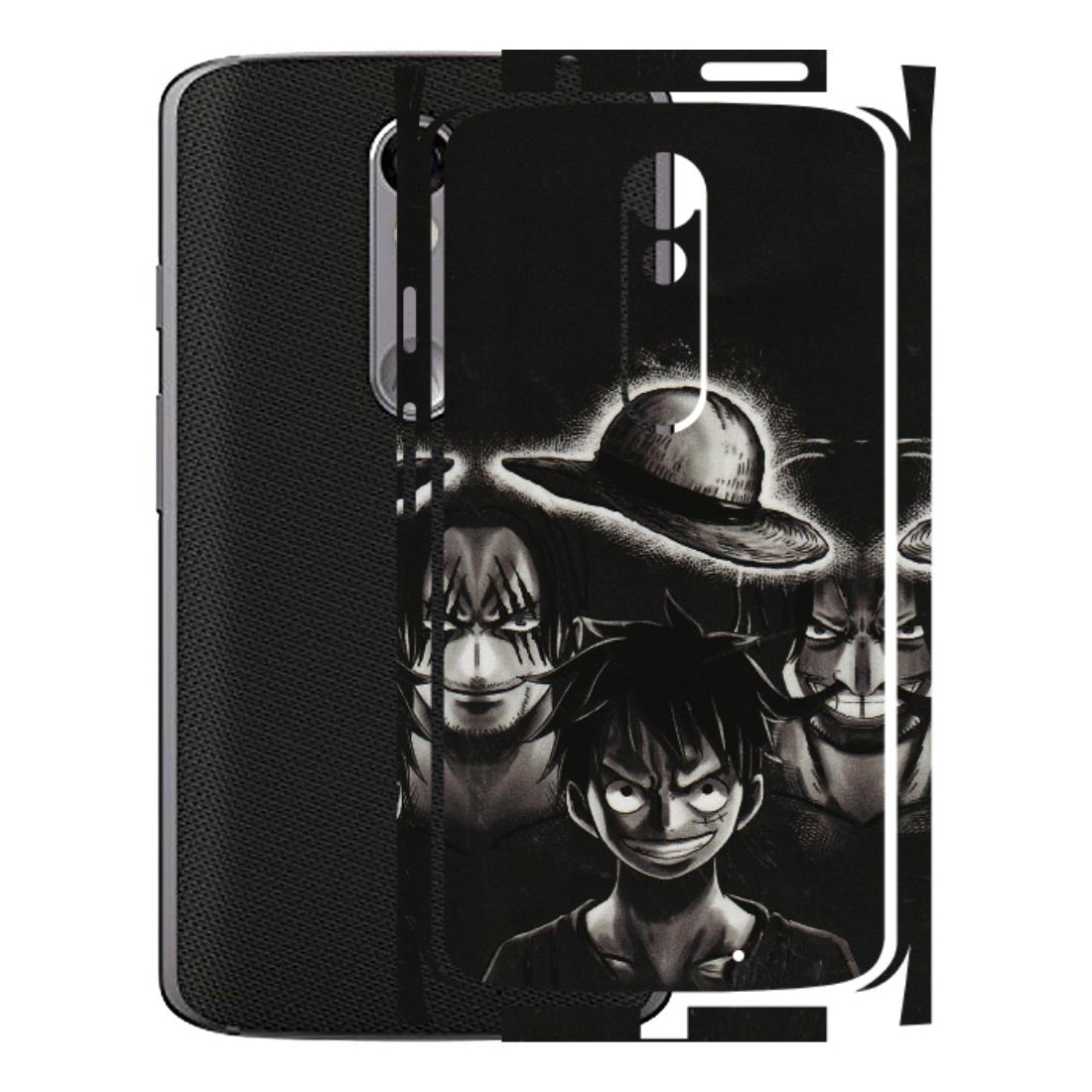 Motorola Phone Skins (All Models) - Black Luffy Hat - 3D Embossed Finish (L-57) Motorola Moto X Force