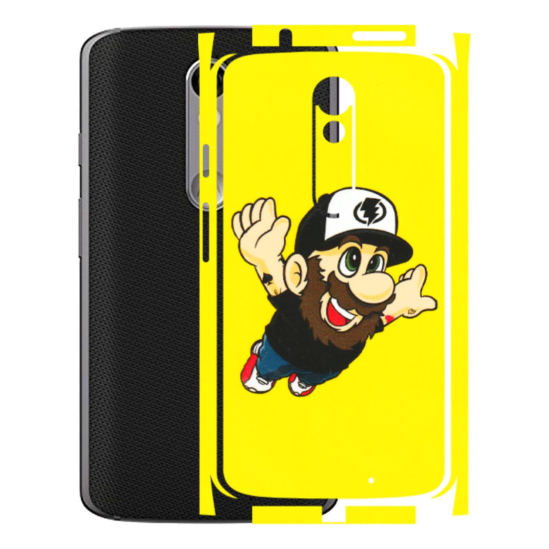 Motorola Phone Skins (All Models) - Flying Beardo - 3D Embossed Finish (L-60) Motorola Moto X Force