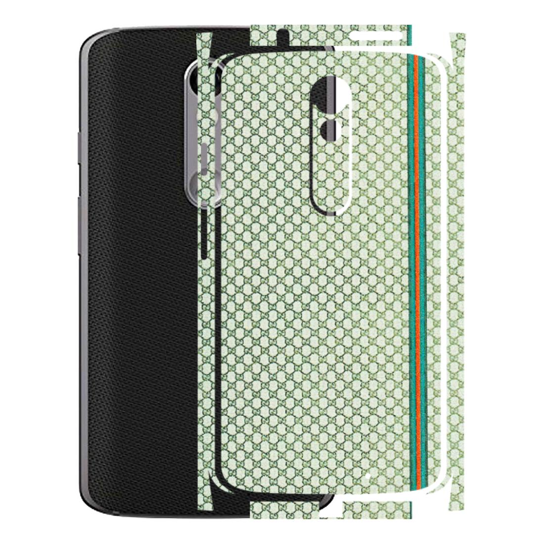Motorola Phone Skins (All Models) - Gucci Fabric Pattern - 3D Embossed Finish (L-73) Motorola Moto X Force