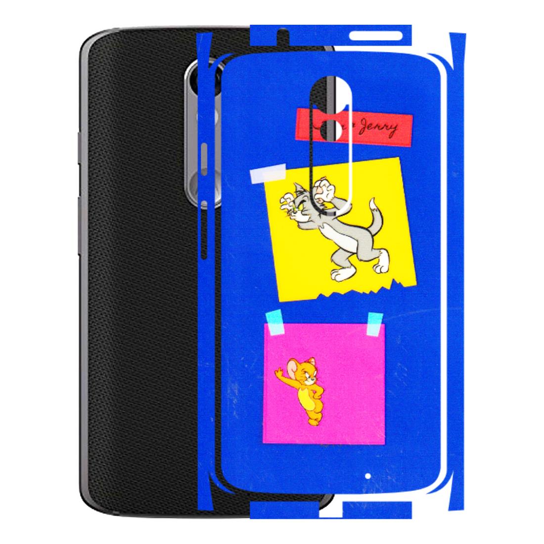 Motorola Phone Skins (All Models) - Tom N Jerry Sticky Notes - 3D Embossed Finish (L-88) Motorola Moto X Force