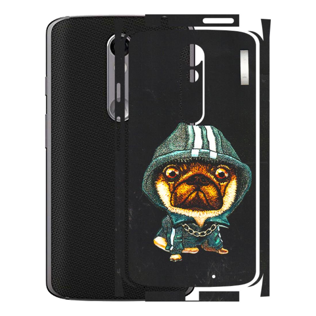 Motorola Phone Skins (All Models) - Puppy N Hoodie - 3D Embossed Finish (L-90) Motorola Moto X Force