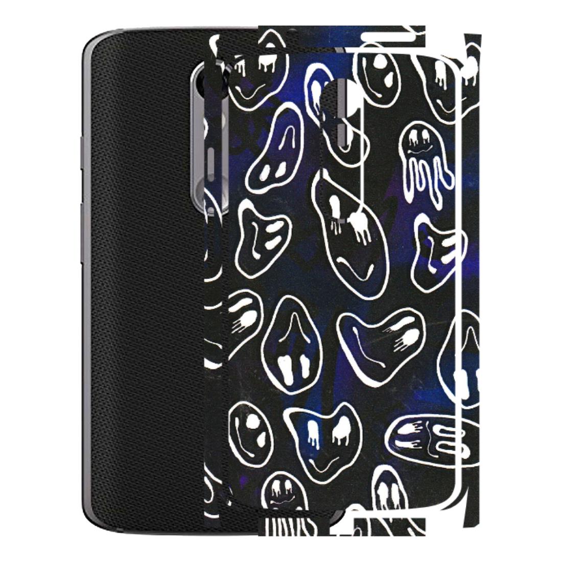 Motorola Phone Skins (All Models) - Distorted Smileys - 3D Embossed Finish (L-92) Motorola Moto X Force
