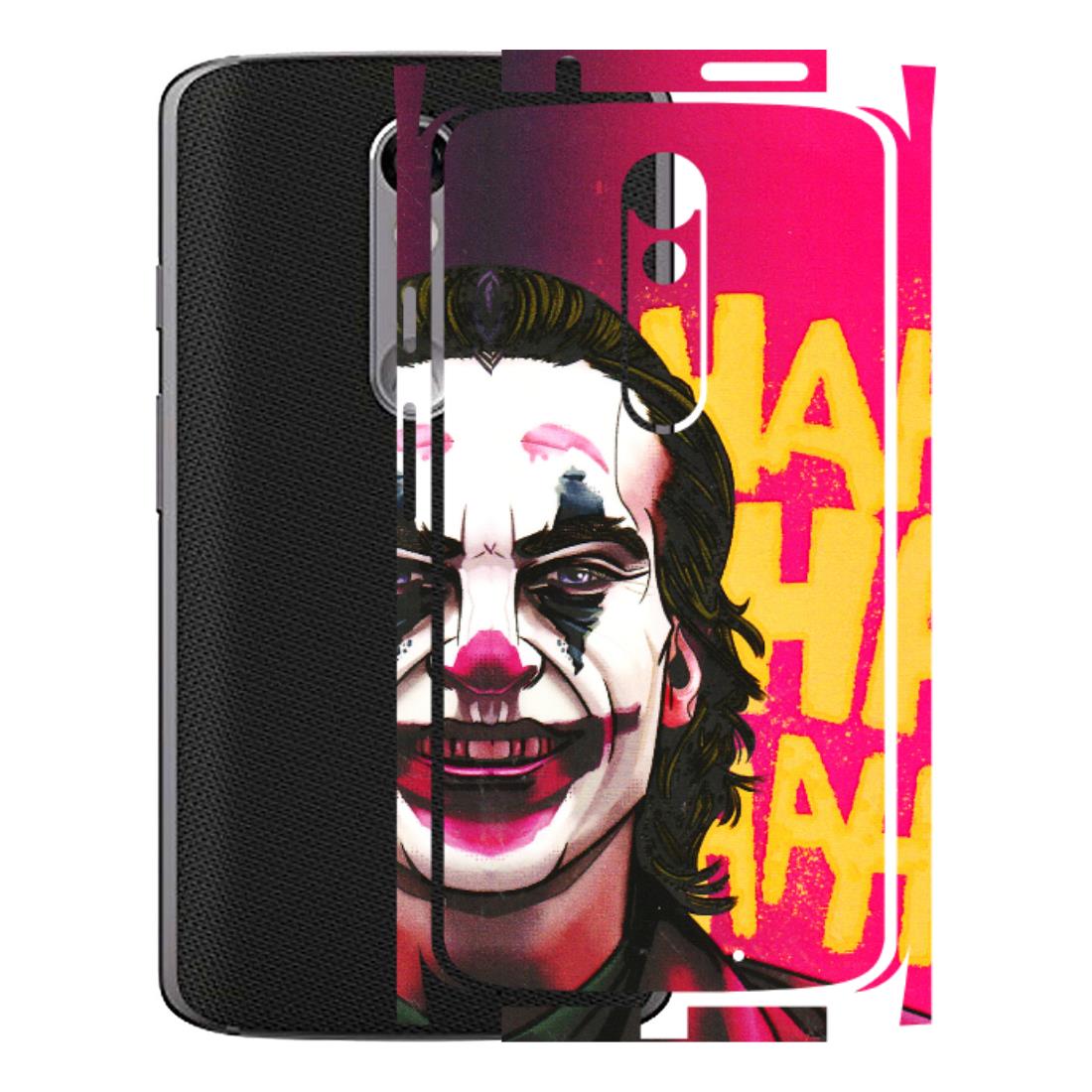 Motorola Phone Skins (All Models) - Joker Evil Laugh - 3D Embossed Finish (L-97) Motorola Moto X Force