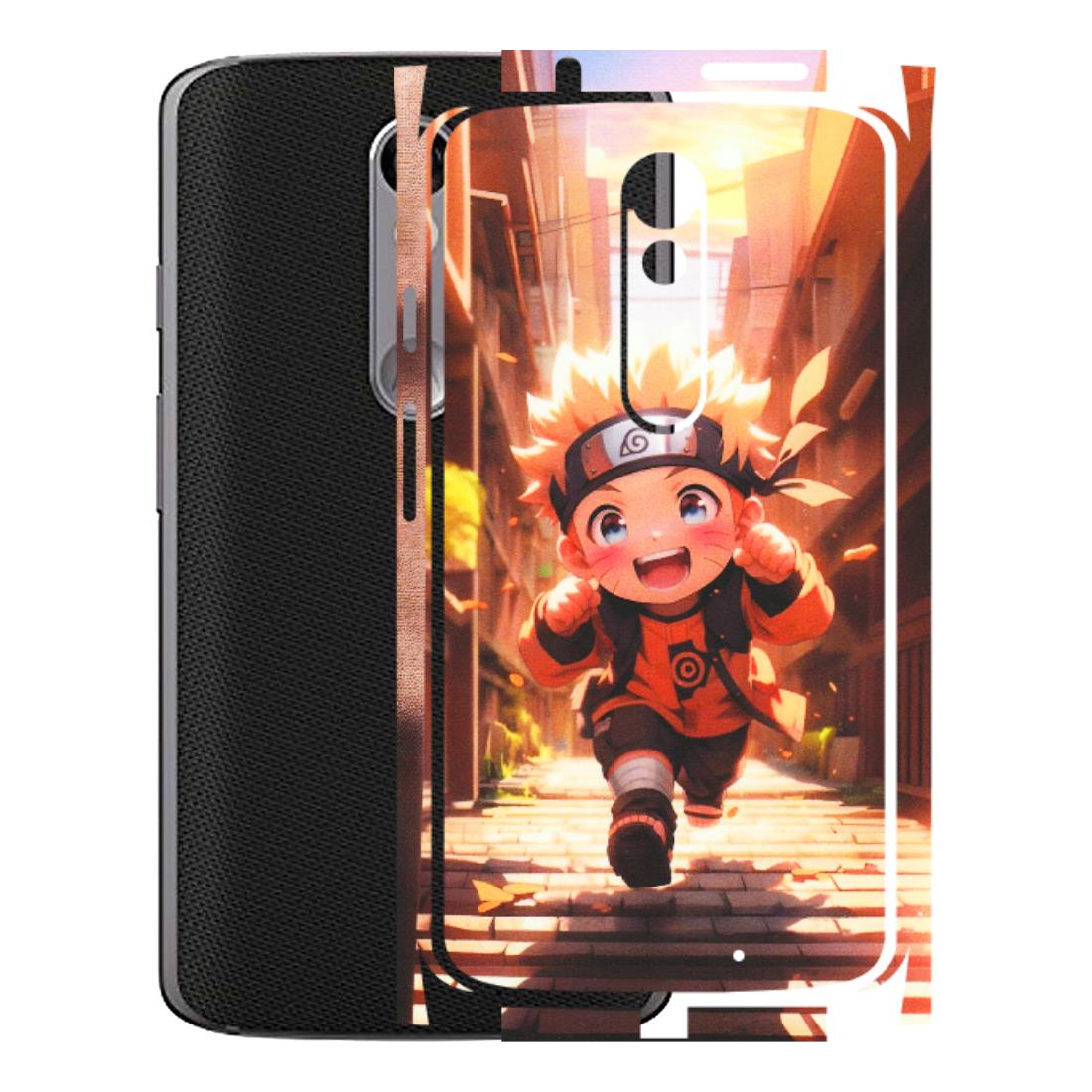 Motorola Phone Skins (All Models) - Naruto Cute Toon Running - Matte Finish (M-04) Motorola Moto X Force