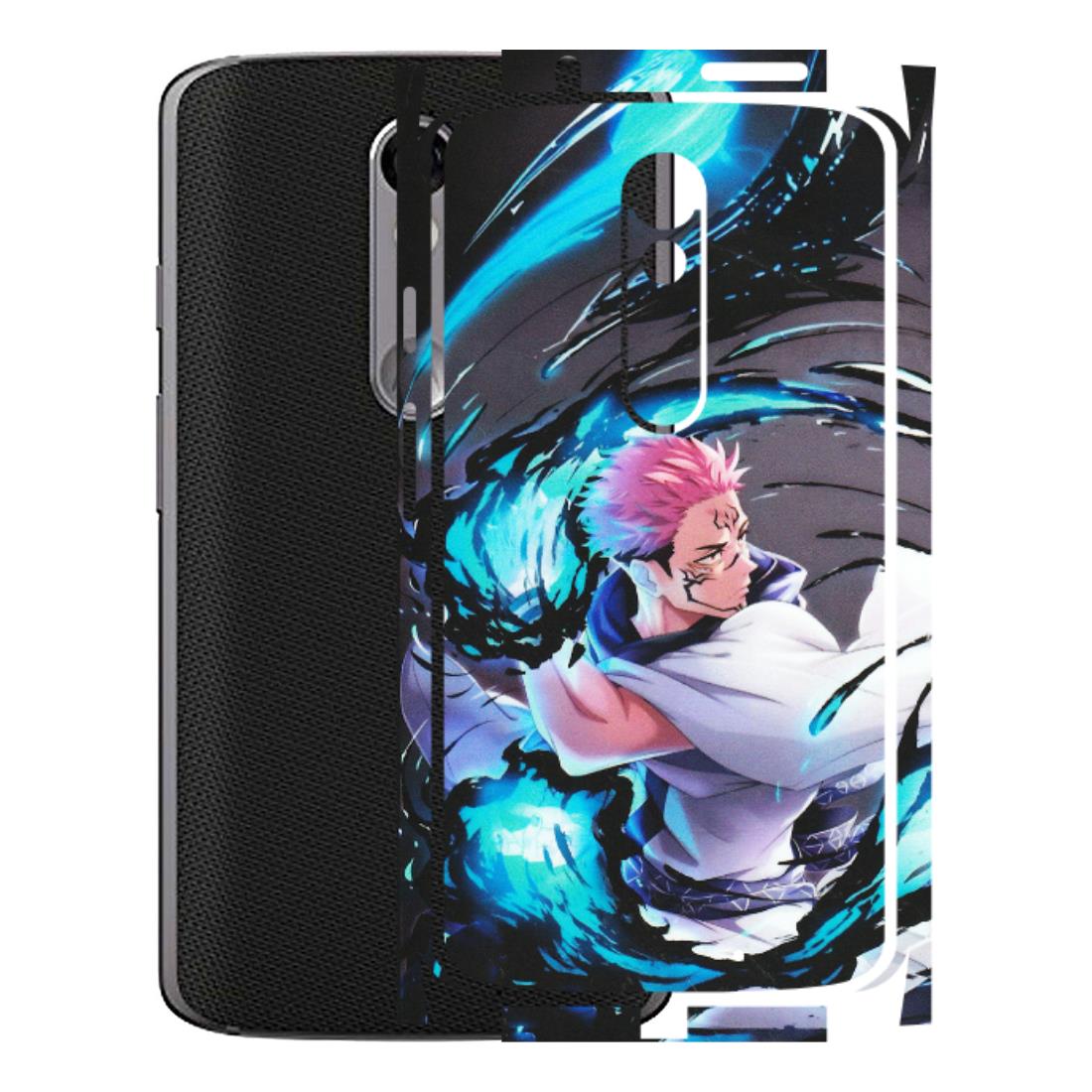 Motorola Phone Skins (All Models) - New Jujutsu Kaisen Grey Blue Anime - Matte Finish (M-127) Motorola Moto X Force