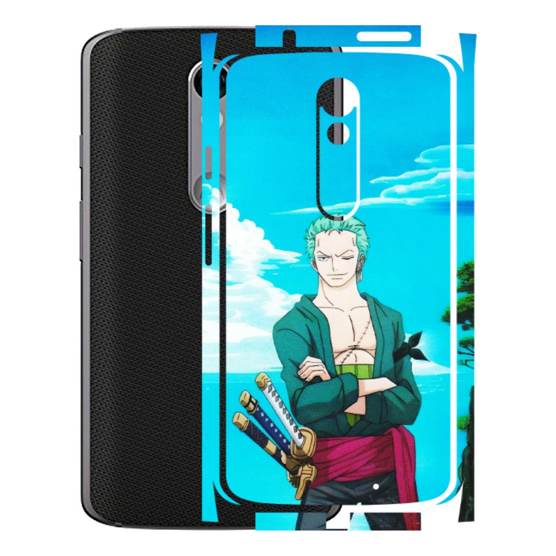 Motorola Phone Skins (All Models) - Cool Swordman Zoro Anime - Matte Finish (M-143) Motorola Moto X Force