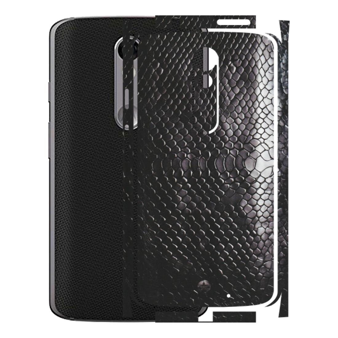 Motorola Phone Skins (All Models) - Black Snack Leather - Matte Finish (M-147) Motorola Moto X Force