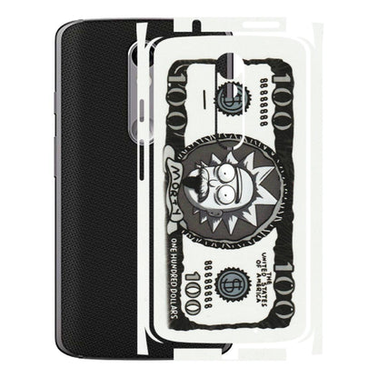 Motorola Phone Skins (All Models) - Rick And Morty Hundred Dollar Anime - Matte Finish (M-161) Motorola Moto X Force