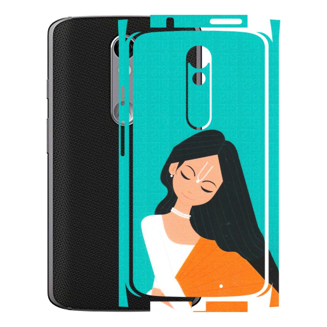 Motorola Phone Skins (All Models) - Radhe Radhe With Hindu Symbol - Matte Finish (M-164) Motorola Moto X Force