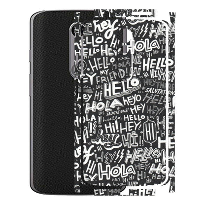 Motorola Phone Skins (All Models) - Hi Hello Doodles - Matte Finish (M-25) Motorola Moto X Force