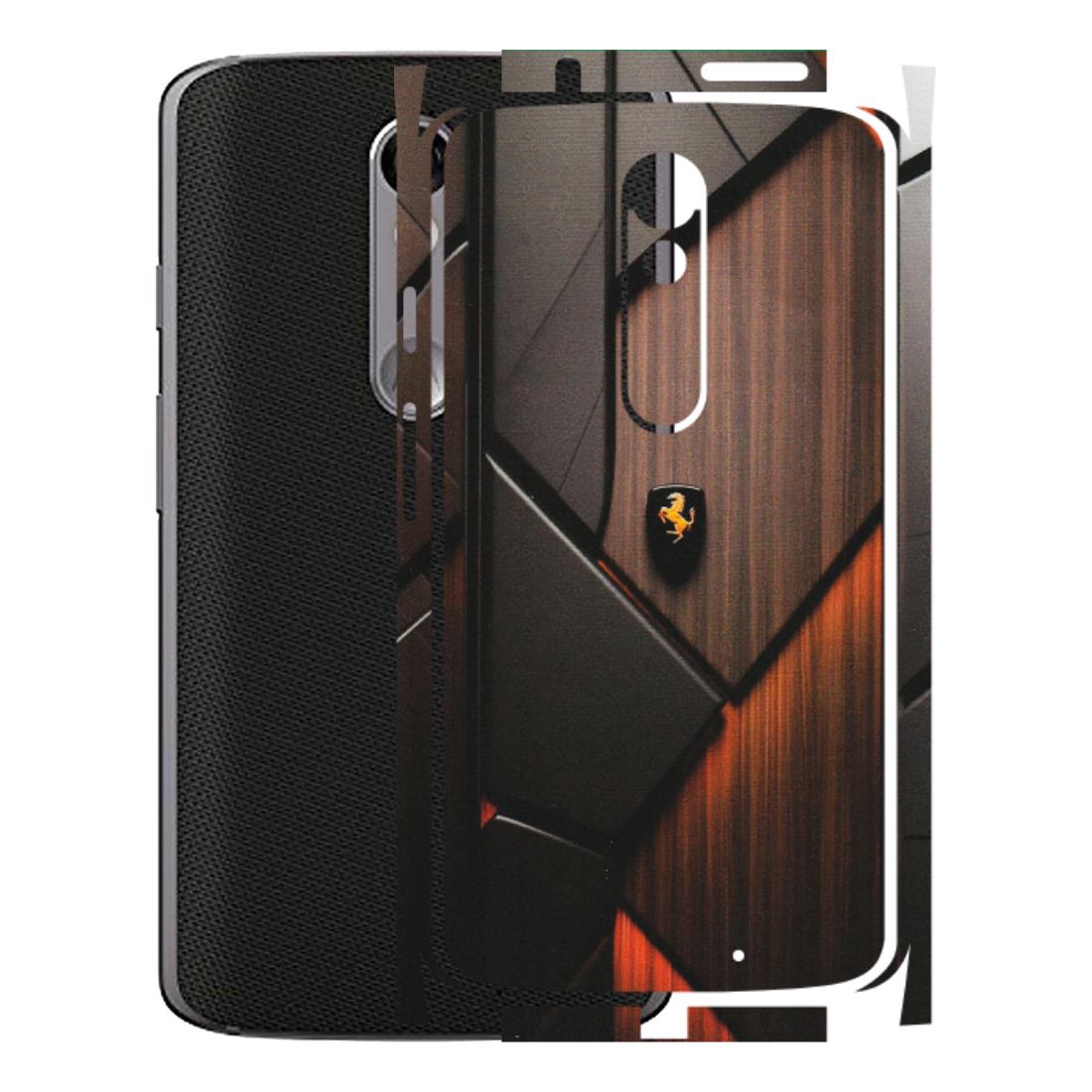 Motorola Phone Skins (All Models) - Lambo Beauty Wood Pattern Sober - Matte Finish (M-51) Motorola Moto X Force