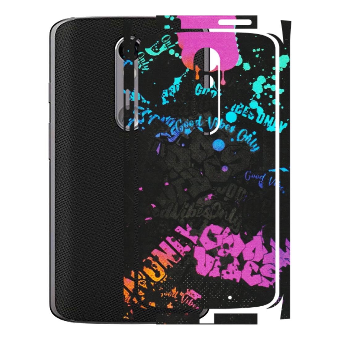 Motorola Phone Skins (All Models) - Majestic Black Vibes - Matte Finish (M-62) Motorola Moto X Force