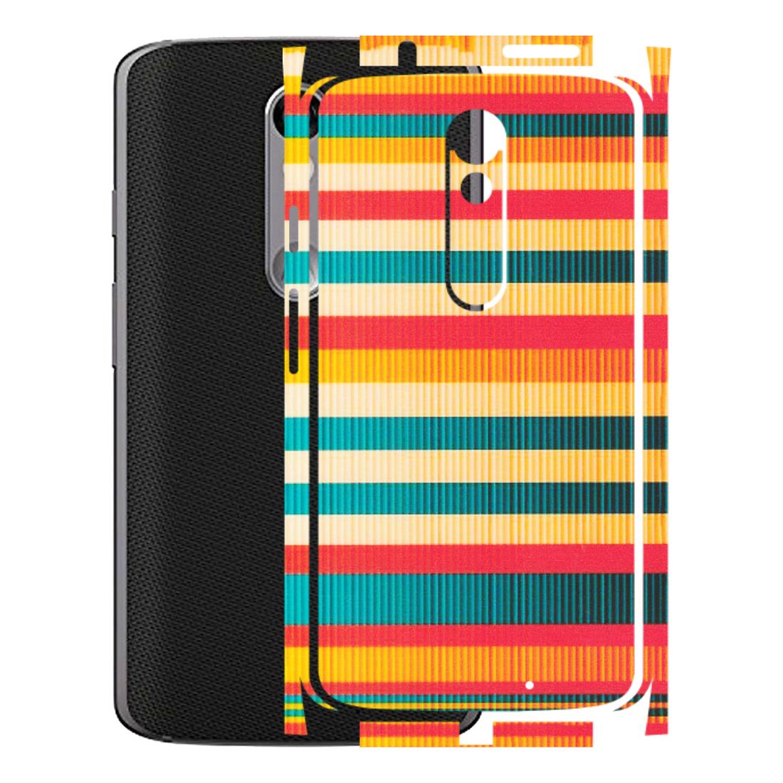 Motorola Phone Skins (All Models) - Colourful Stripes Soothing Effect - Matte Finish (M-86) Motorola Moto X Force