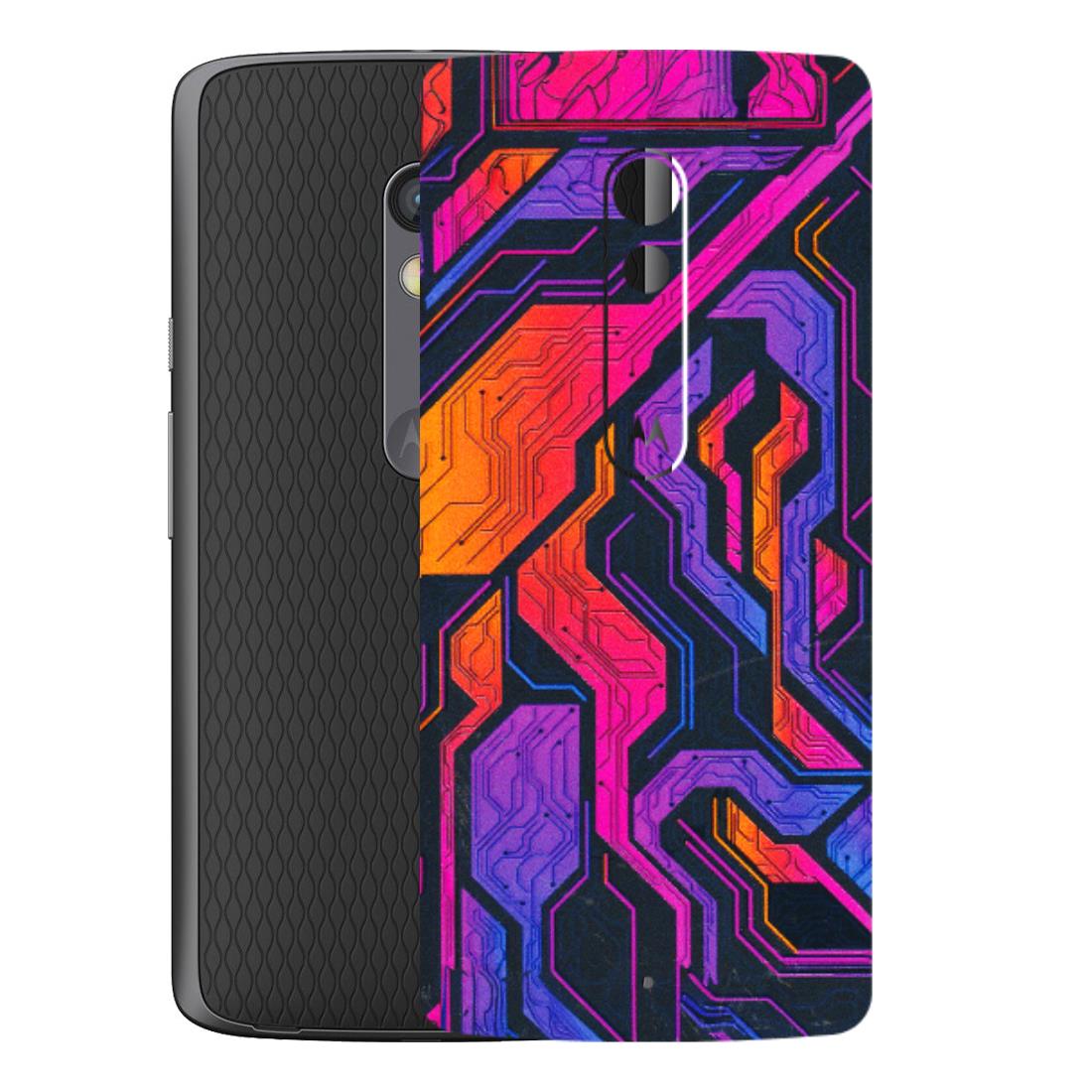 Motorola Phone Skins (All Models) - Tech Circuits Futuristic - 3D Embossed Finish (L-07) Motorola Moto X Play