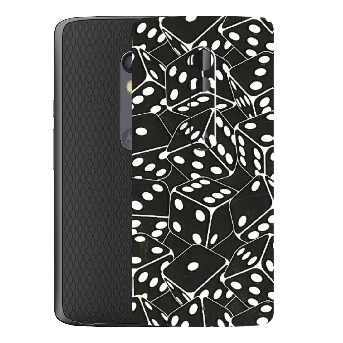 Motorola Phone Skins (All Models) - Big Black Dices - 3D Embossed Finish (L-106) Motorola Moto X Play